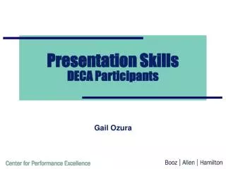 Presentation Skills DECA Participants