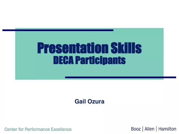 presentation skills deca participants