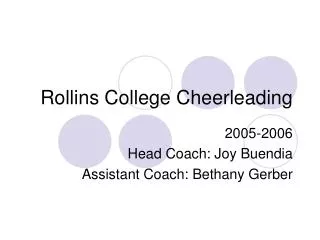 Rollins College Cheerleading