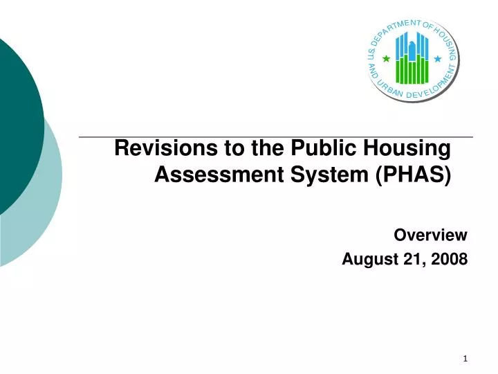 revisions to the public housing assessment system phas