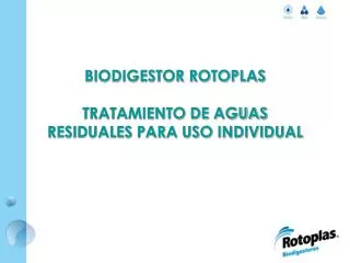 BIODIGESTOR ROTOPLAS TRATAMIENTO DE AGUAS RESIDUALES PARA USO INDIVIDUAL