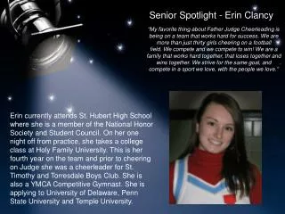 Senior Spotlight - Erin Clancy