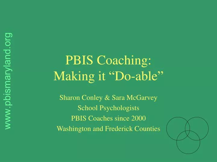 pbis coaching making it do able