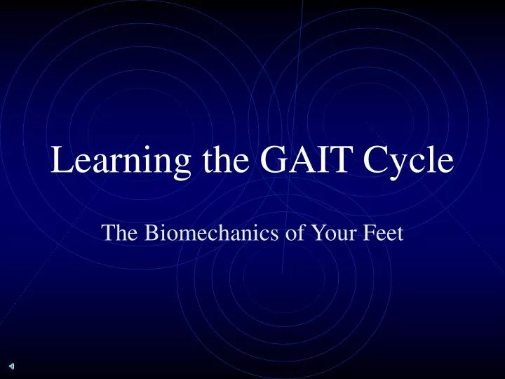 learning the gait cycle