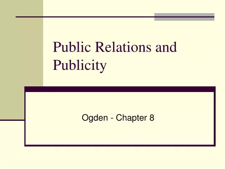 public relations and publicity