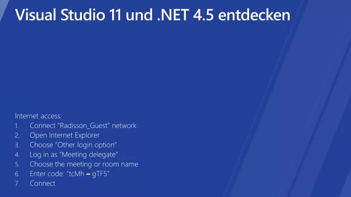 visual studio 11 und net 4 5 entdecken