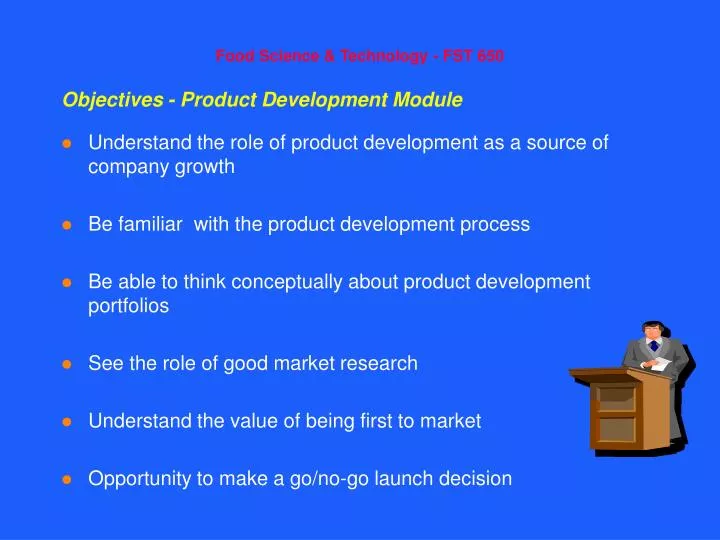 objectives product development module