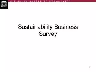 Sustainability Business Survey