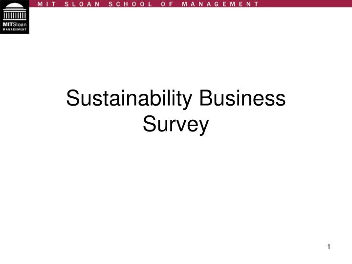 sustainability business survey