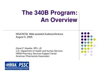 The 340B Program: An Overview
