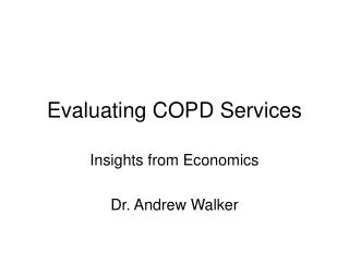 Evaluating COPD Services