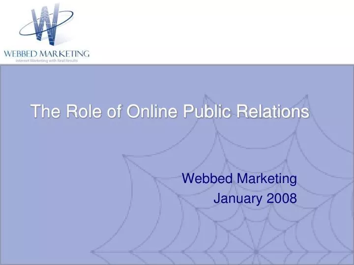the role of online public relations