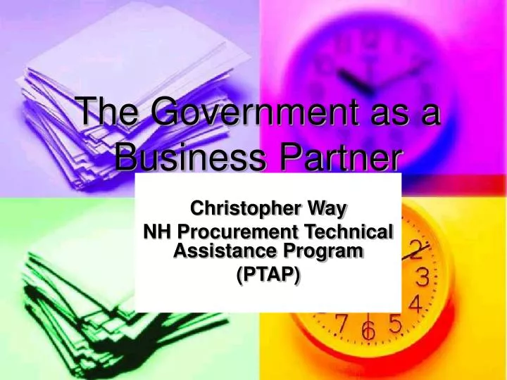 the government as a business partner