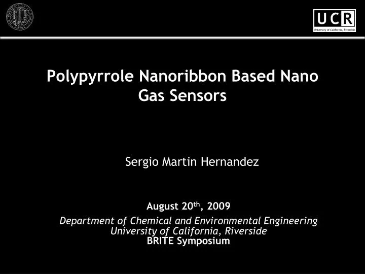 polypyrrole nanoribbon based nano gas sensors