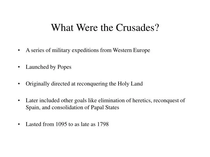 what were the crusades