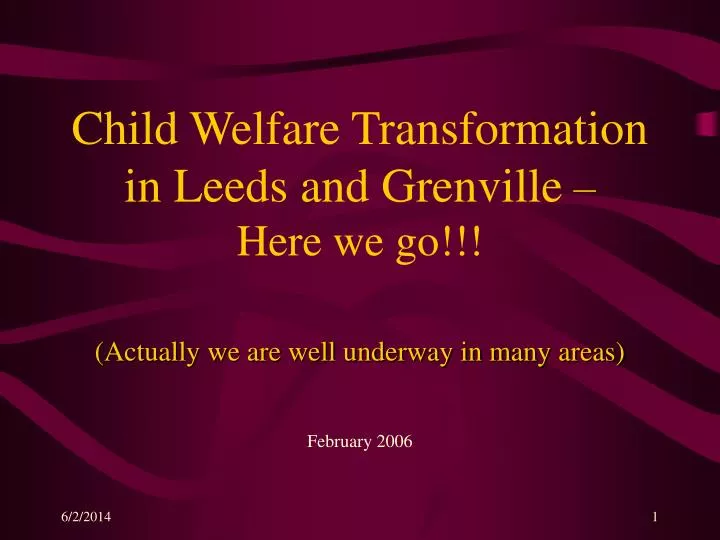 child welfare transformation in leeds and grenville here we go