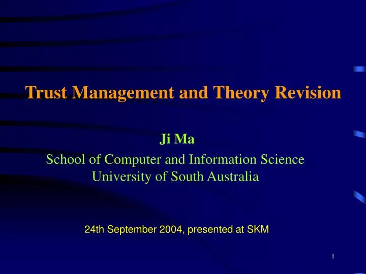 trust management and theory revision