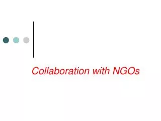 Collaboration with NGOs