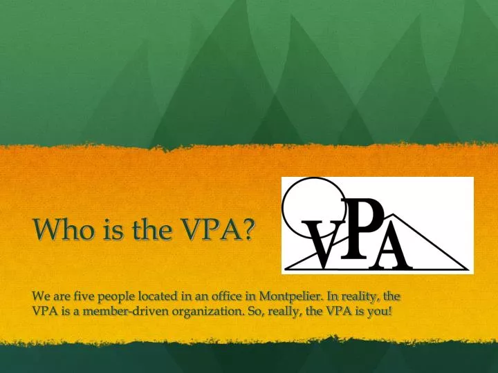 who is the vpa