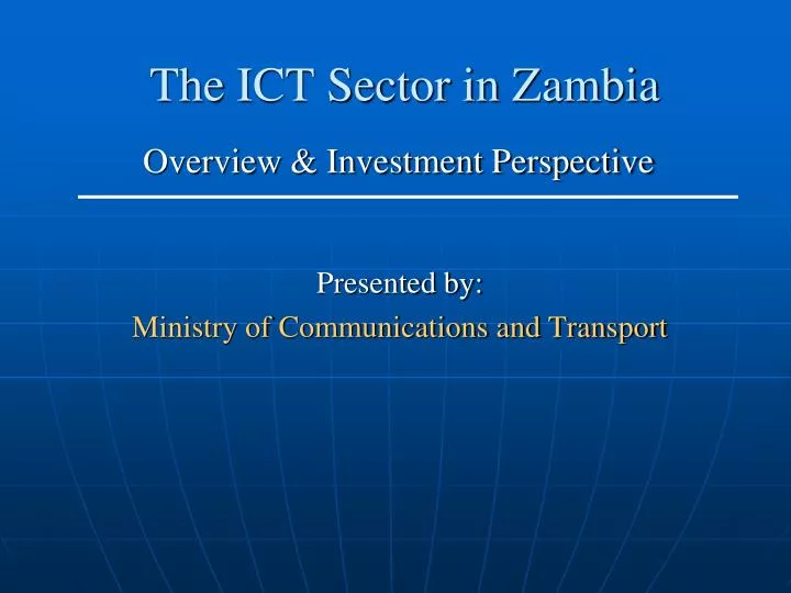 the ict sector in zambia
