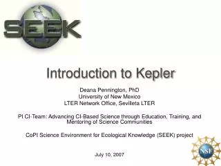 Introduction to Kepler