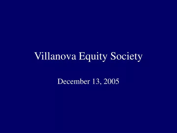 villanova equity society