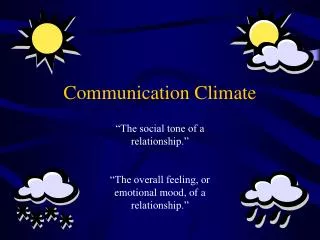 Communication Climate