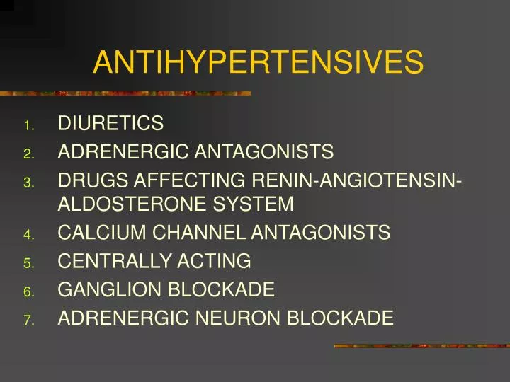 antihypertensives
