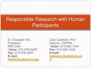Responsible Research with Human Participants