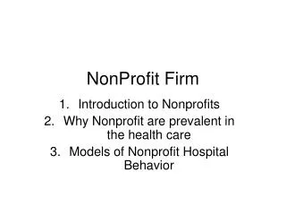 NonProfit Firm