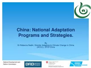 China: National Adaptation Programs and Strategies.