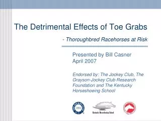 The Detrimental Effects of Toe Grabs - Thoroughbred Racehorses at Risk