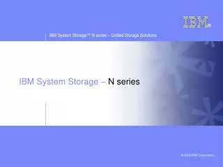 IBM System Storage – N series