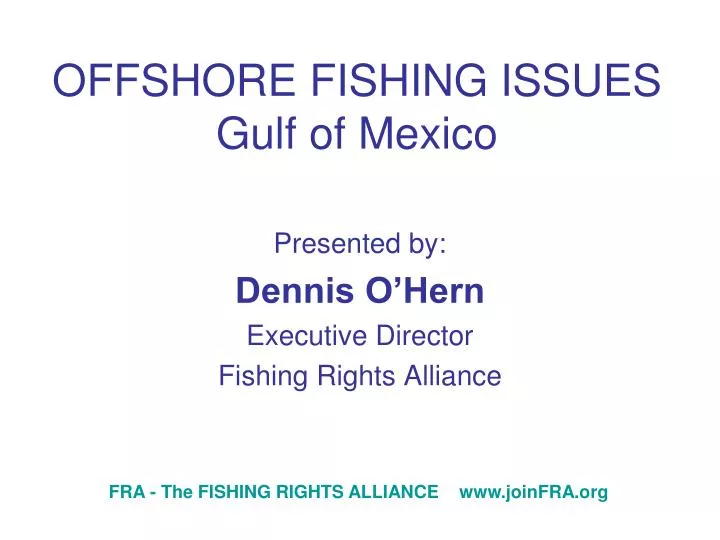 offshore fishing issues gulf of mexico