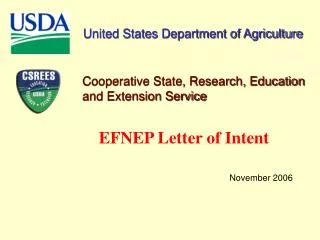 EFNEP Letter of Intent