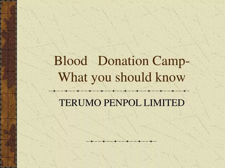 blood donation camp what you should know