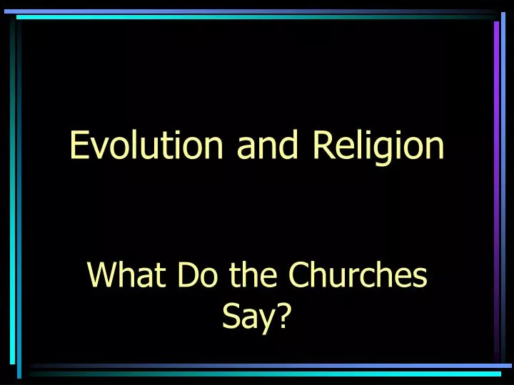 evolution and religion