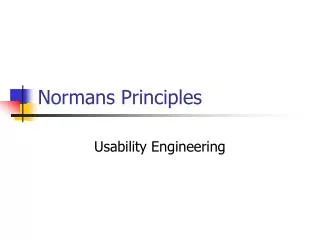 Normans Principles