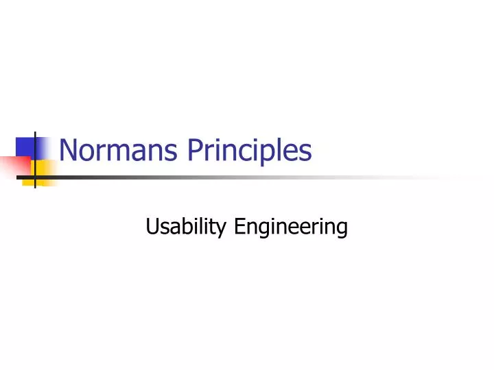 normans principles