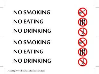NO SMOKING NO EATING NO DRINKING