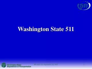 Washington State 511