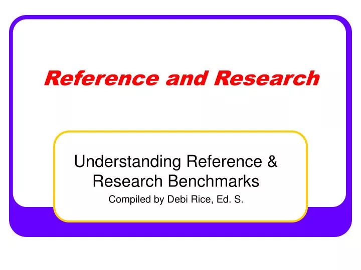 reference and research