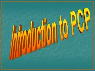 Introduction to PCP
