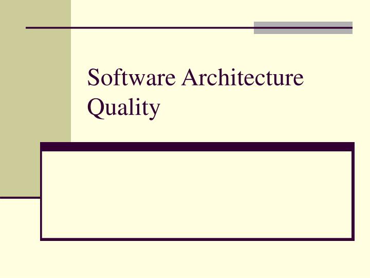 software architecture quality