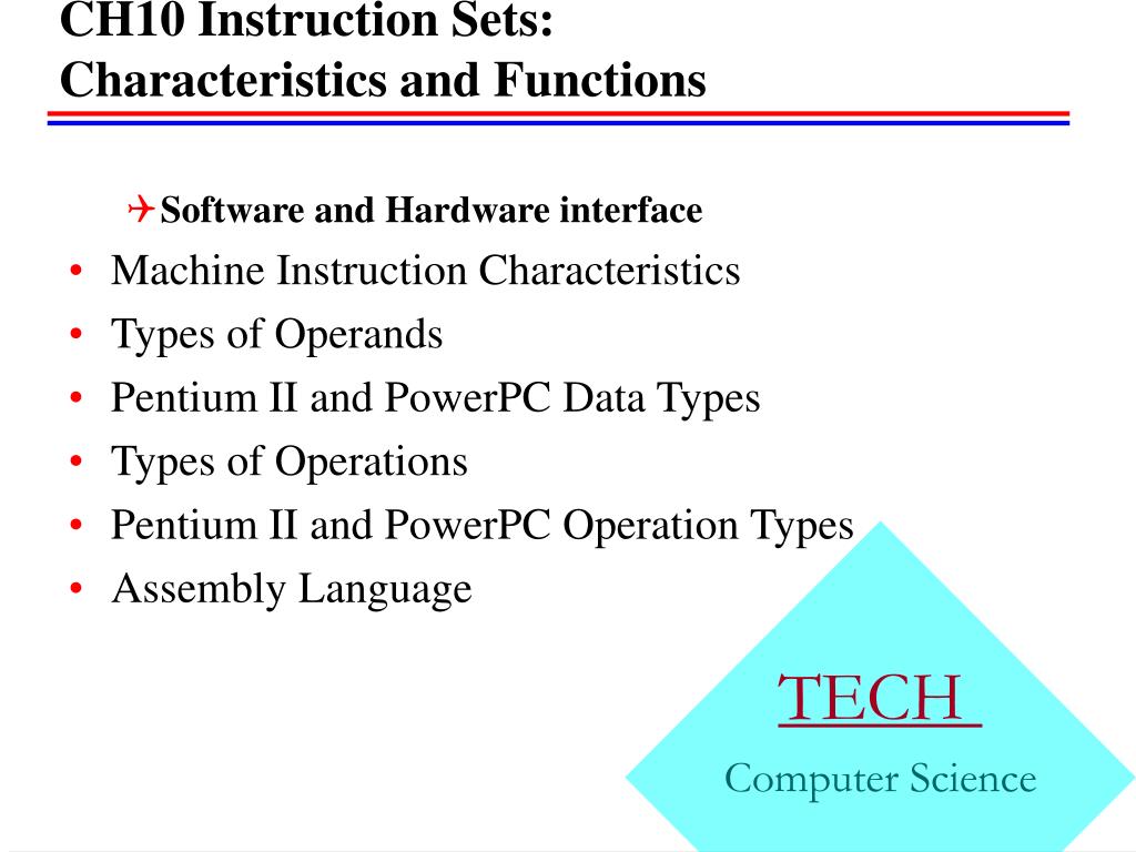 PPT - CH10 Instruction Sets: Characteristics and Functions PowerPoint ...