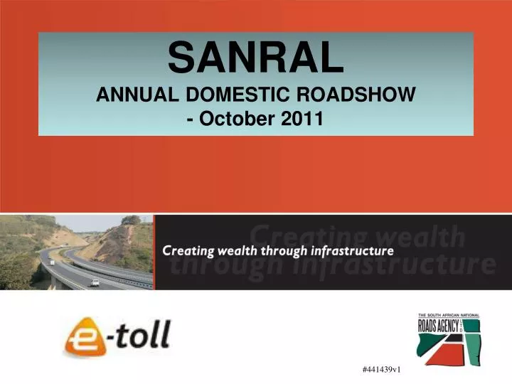 sanral annual domestic roadshow october 2011