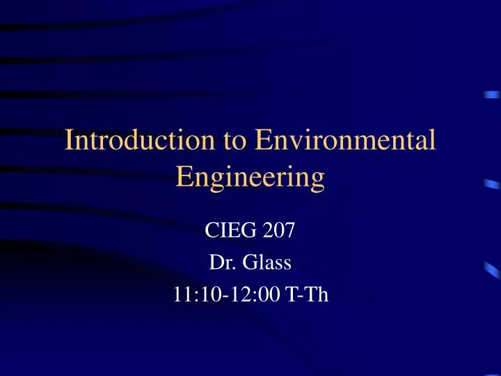 introduction to environmental engineering