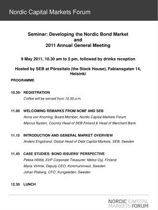 Nordic Capital Markets Forum