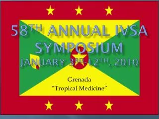 58 th annual ivsa symposium January 3 rd -12 th , 2010