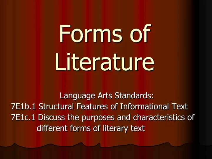PPT - Formas Literarias en Prosa PowerPoint Presentation, free download -  ID:667299